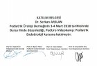 Doç. Dr. Serkan Arslan Çocuk Cerrahisi sertifikası