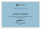 Dyt. Zümra Fındıkçı Diyetisyen sertifikası