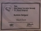 Doç. Dr. Yücel Özen Kalp Damar Cerrahisi sertifikası
