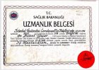 Prof. Dr. Bülent Yaşar Dahiliye - İç Hastalıkları sertifikası