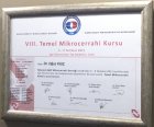 Op. Dr. Oğuz Kılıç Plastik Rekonstrüktif ve Estetik Cerrahi sertifikası