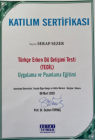 Dil ve Konuşma Terapisti Serap Sezer Dil Konuşma Bozuklukları sertifikası
