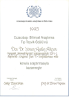 Prof. Dr. Yonca Aydın Akova Göz Hastalıkları sertifikası