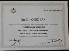 Uzm. Dr. Oğuz Bak Nöroloji (Beyin ve Sinir Hastalıkları) sertifikası