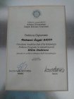 Prof. Dr. M. Özgür Sayın Diş Hekimi sertifikası
