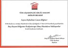 Uzm. Dr. Dt. Cansu Bilginer Kılıç Diş Hekimi sertifikası