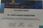 Op. Dr. Avni Hakan Ölmeztürk Plastik Rekonstrüktif ve Estetik Cerrahi sertifikası