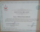 Klinik Psikolog  Mehmet Emin Kızgın Psikoloji sertifikası