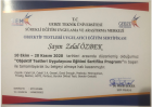 Psk. Zelal Özbek Psikoloji sertifikası