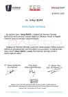 Dt. Yakup Aşar Diş Hekimi sertifikası
