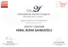 Uzm. Dr. Dt. Burak Şahbazoğlu Diş Hekimi sertifikası