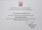 Dt. Erdoğan Ertek Diş Hekimi sertifikası