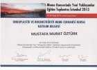 Op. Dr. Mustafa Murat Öztürk Plastik Rekonstrüktif ve Estetik Cerrahi sertifikası