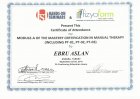 Fzt. Ebru Aslan Bahadır Fizyoterapi sertifikası