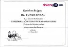 Op. Dr. Yunus Uysal Ortopedi ve Travmatoloji sertifikası