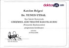 Op. Dr. Yunus Uysal Ortopedi ve Travmatoloji sertifikası