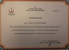 Op. Dr. Ali Bahadırlı Kadın Hastalıkları ve Doğum sertifikası