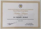Dr. Yasemin Yılmaz Geleneksel ve Tamamlayıcı Tıp sertifikası