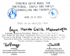 Psikoterapist Hande Çelik Mehmetoğlu Aile Danışmanı sertifikası