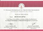 Op. Dr. Mustafa Dinç Kadın Hastalıkları ve Doğum sertifikası