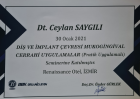 Dt. Ceylan Saygılı Diş Hekimi sertifikası