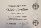Dt. Sevcan Tuç Diş Hekimi sertifikası