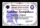 Uzm. Dt. Ramadan Coşkun Diş Hekimi sertifikası