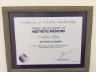 Dr. Özge Aydın Medikal Estetik Tıp Doktoru sertifikası