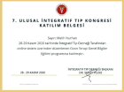 Dr. Melih Nurhan Medikal Estetik Tıp Doktoru sertifikası