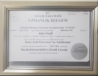 Op. Dr. Alper Geyik Plastik Rekonstrüktif ve Estetik Cerrahi sertifikası