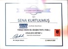 Dil ve Konuşma Terapisti Sena Kurtulmuş Dil Konuşma Bozuklukları sertifikası