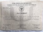 Uzm. Psk. Suat Bayaz Psikoloji sertifikası