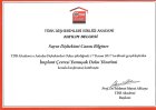 Uzm. Dr. Dt. Cansu Bilginer Kılıç Diş Hekimi sertifikası
