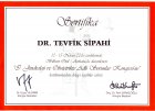 Op. Dr. Tevfik Uğur Sipahi Kadın Hastalıkları ve Doğum sertifikası