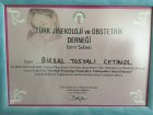 Op. Dr. Birdal Tosyalı Çetinol Kadın Hastalıkları ve Doğum sertifikası