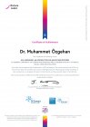Dr. Muhammet Özgehan Medikal Estetik Tıp Doktoru sertifikası
