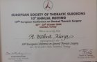 Doç. Dr. Ahmet Bülent Kargı Göğüs Cerrahisi sertifikası