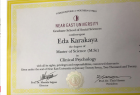 Uzm. Kl. Psk. Eda Karakaya Psikoloji sertifikası