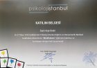 Uzm. Kl. Psk. Zeynep Ayşe Bedel Psikoloji sertifikası