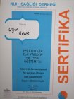 Uzm. Psk. Uğur Çelik Psikoloji sertifikası