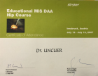 Op. Dr. Abdullah Uncuer Ortopedi ve Travmatoloji sertifikası