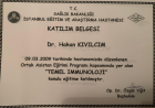 Op. Dr. Hakan Kıvılcım Ortopedi ve Travmatoloji sertifikası