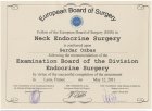 Prof. Dr. Serdar Özbaş Genel Cerrahi sertifikası