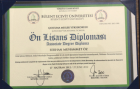 Dyt. Serhan Muhammet Öz Diyetisyen sertifikası