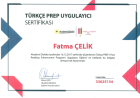 Uzm. Kl. Psk. Fatma Çelik Psikoloji sertifikası