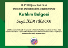 Uzm. Psk. Dan. İrem Türkcan Psikolojik Danışman sertifikası