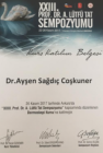 Uzm. Dr. Ayşen Sağdıç Coşkuner Dermatoloji sertifikası