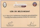 Uzm. Dr. Melis Mosavi Dermatoloji sertifikası