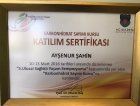 Uzm. Dyt. Ayşenur Şahin Bilgin Diyetisyen sertifikası