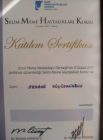 Op. Dr. Serdar Küçükalioğlu Genel Cerrahi sertifikası